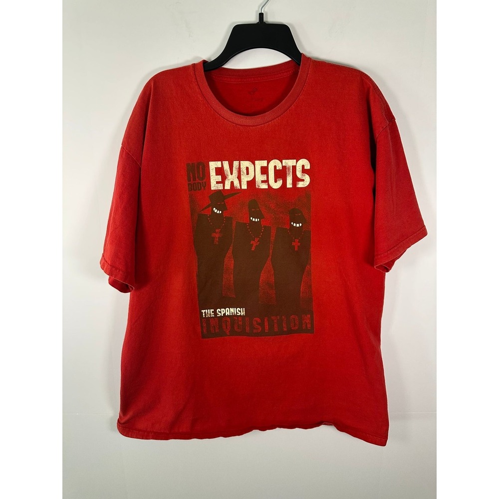 TeeFury T-Shirt Mens XL Red No Body Expects The Spanish Inquisition Graphic Tee